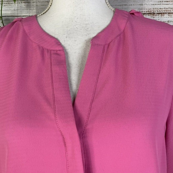 Gibson & Latimer Blouse Top size Small Rose PInk Mauve Lagenlook Wedding Modest - Picture 5 of 14